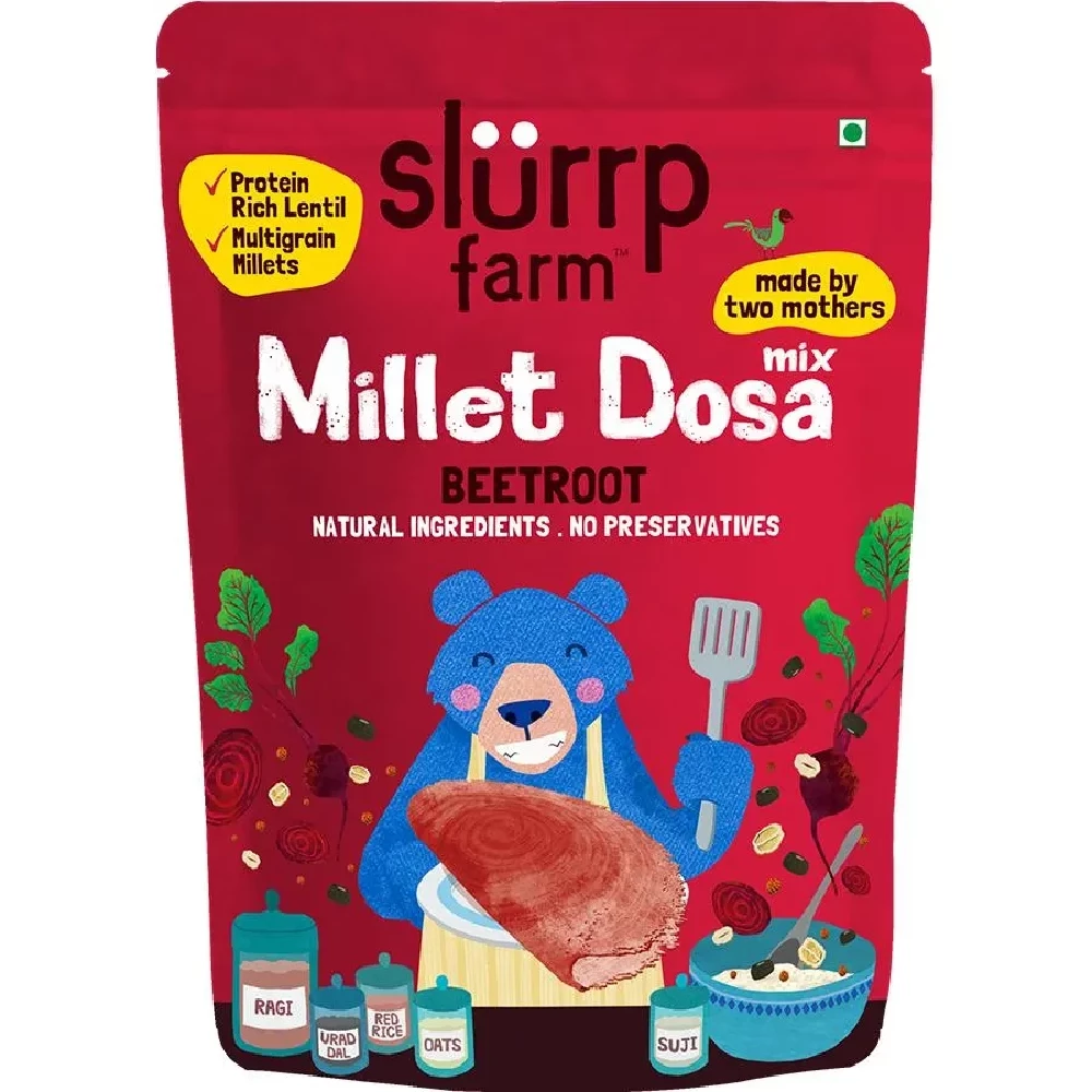 Slurrp Farm Millet Dosa Mix - Supergrains + Beetroot, 3x150 g-2.webp
